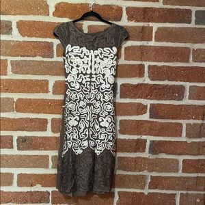 Phase Eight Akiko Tapework Dress in Praline